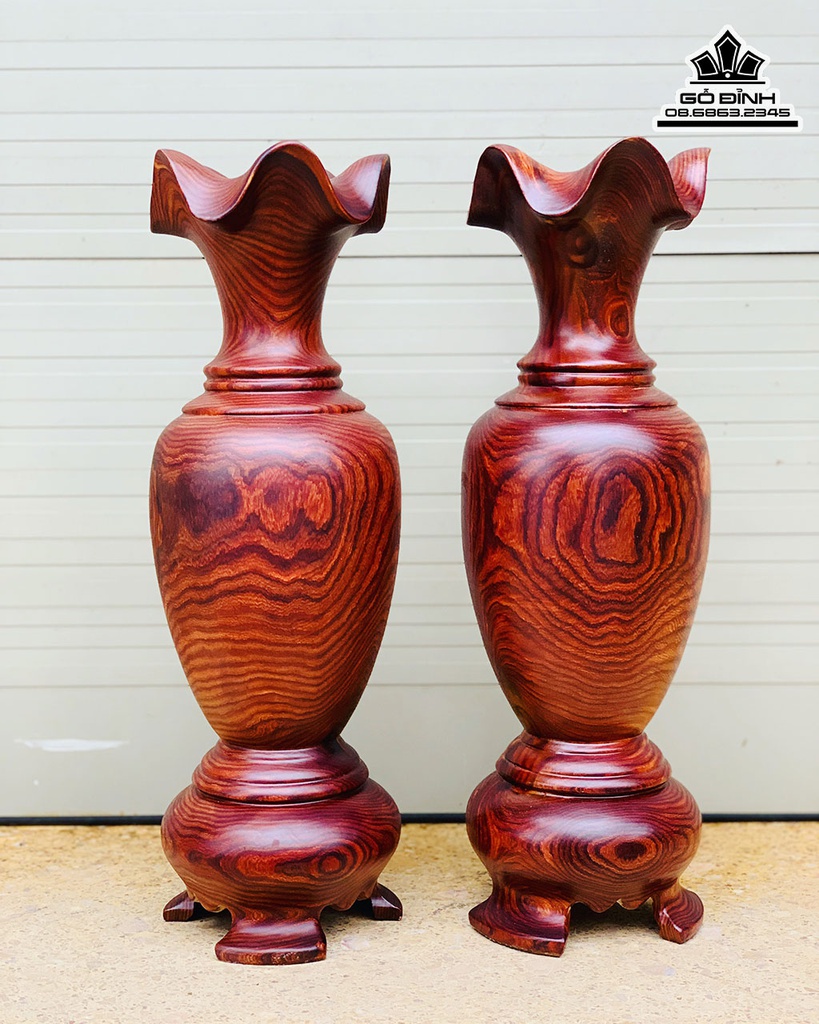 Lục Bình Gỗ Trắc Cao 40 Đường Kính 13 (cm) 1