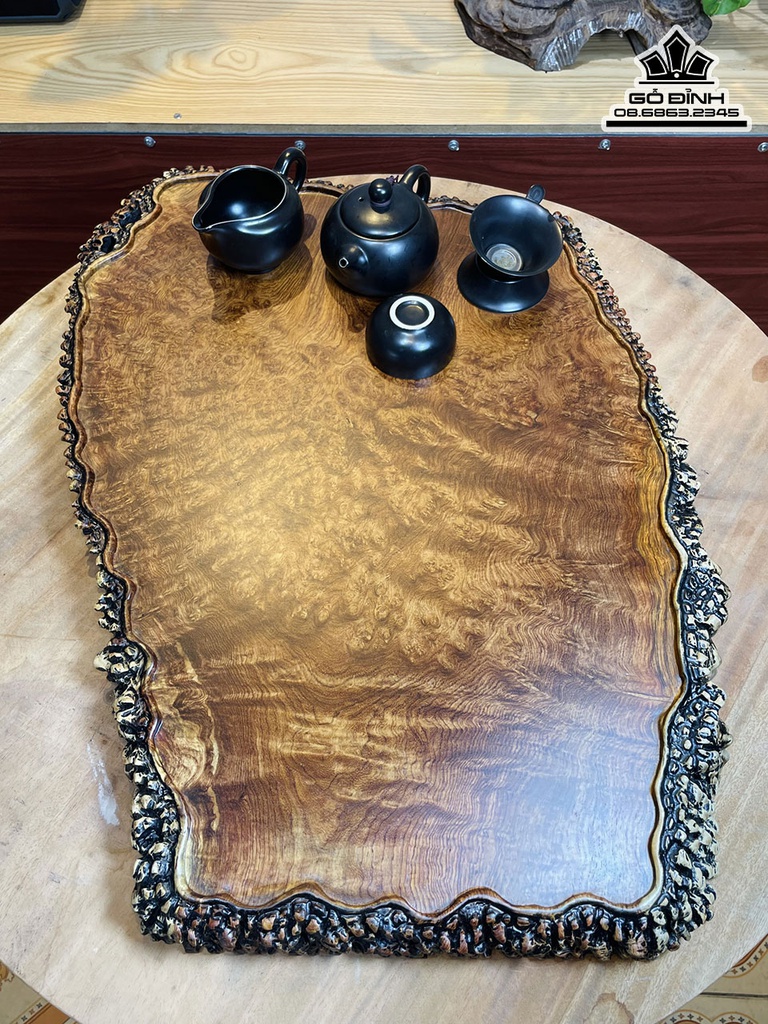 Khay Trà Gỗ Nu Hương Dài 55 Rộng 42 Dày 3.5 (cm)5