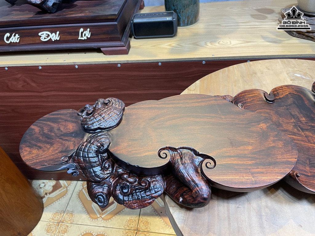 Khay Trà Gỗ Trắc Cao 9 Dài 105 Rộng 39 (cm) 0