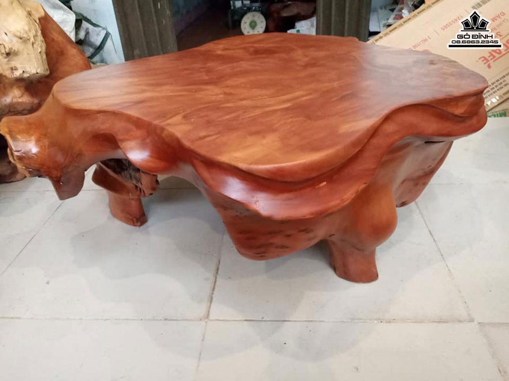Bàn Trà Gỗ Gốc Đinh Hương Cao 31 Ngang 80 Sâu 64 Mặt 61-60 (cm)DH154 0
