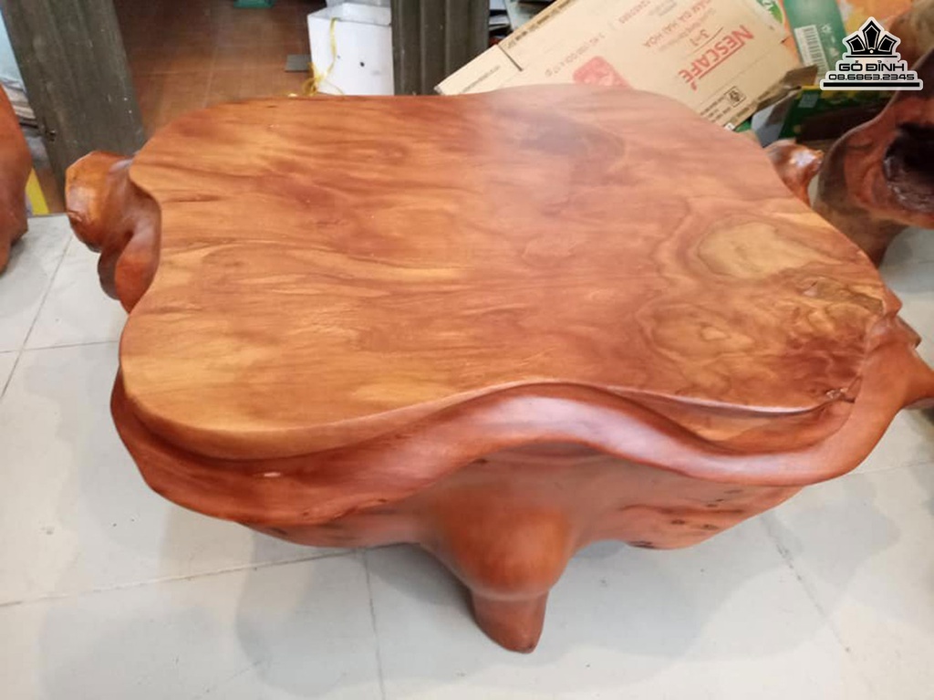 Bàn Trà Gỗ Gốc Đinh Hương Cao 31 Ngang 80 Sâu 64 Mặt 61-60 (cm)DH154 1