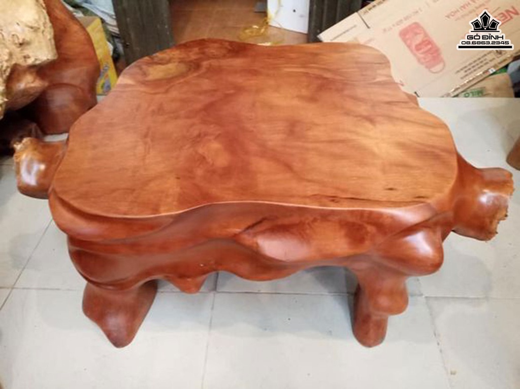 Bàn Trà Gỗ Gốc Đinh Hương Cao 31 Ngang 80 Sâu 64 Mặt 61-60 (cm)DH154 2