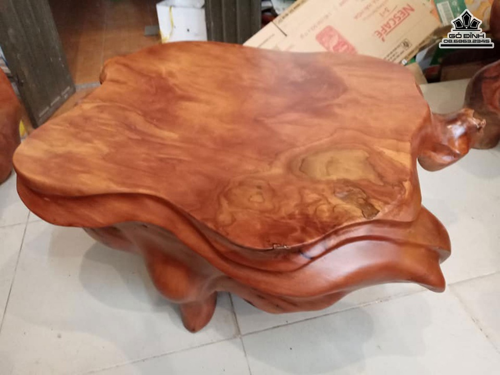 Bàn Trà Gỗ Gốc Đinh Hương Cao 31 Ngang 80 Sâu 64 Mặt 61-60 (cm)DH154 4