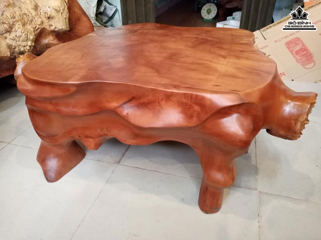 Bàn Trà Gỗ Gốc Đinh Hương Cao 31 Ngang 80 Sâu 64 Mặt 61-60 (cm)DH154 5