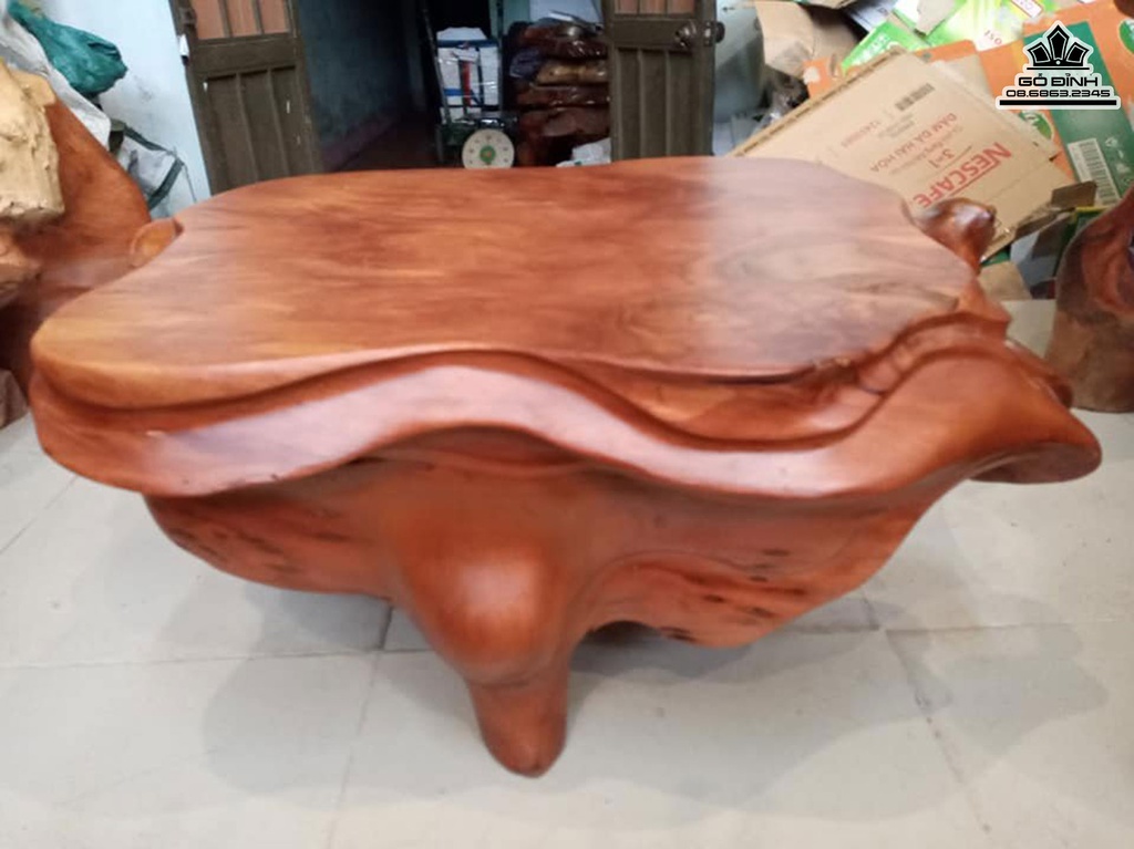 Bàn Trà Gỗ Gốc Đinh Hương Cao 31 Ngang 80 Sâu 64 Mặt 61-60 (cm)DH154 6