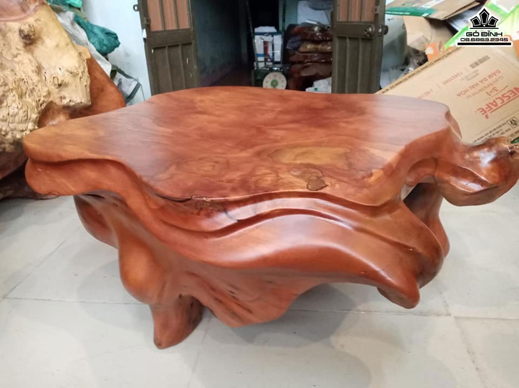 Bàn Trà Gỗ Gốc Đinh Hương Cao 31 Ngang 80 Sâu 64 Mặt 61-60 (cm)DH154 8