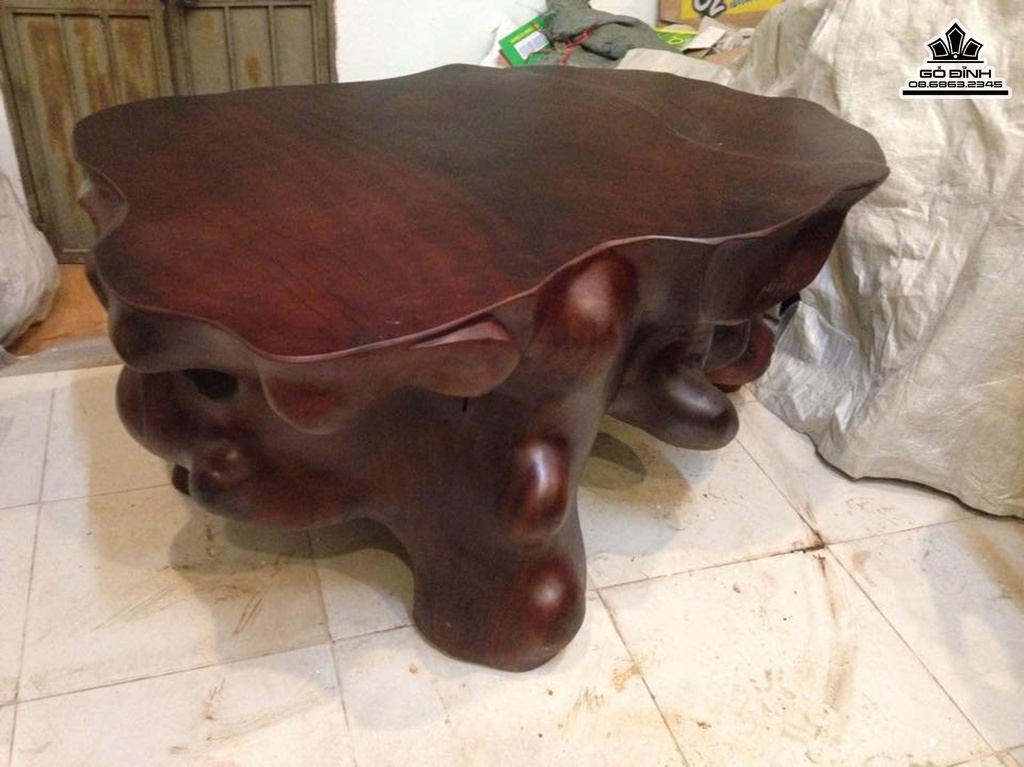 Bàn Trà Gỗ Lim Cao 61 Mặt 120-75 (cm)BL35 1