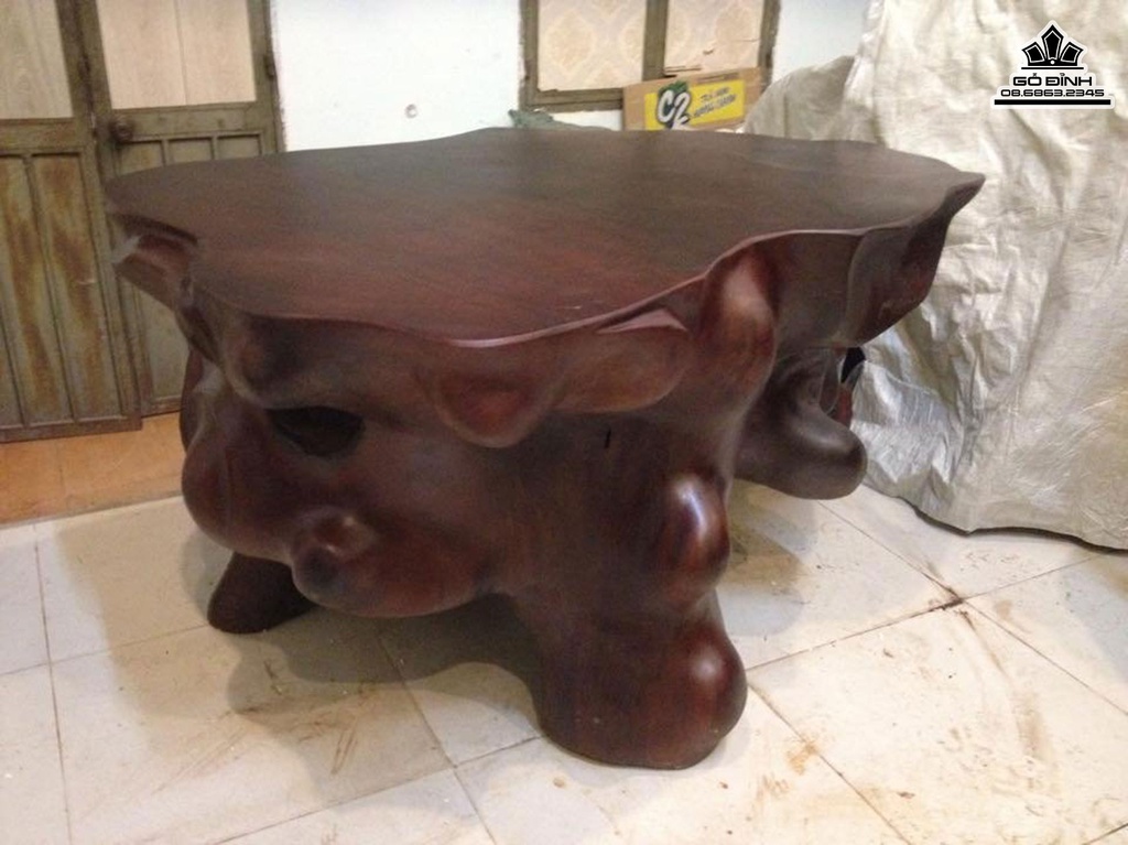 Bàn Trà Gỗ Lim Cao 61 Mặt 120-75 (cm)BL35 3