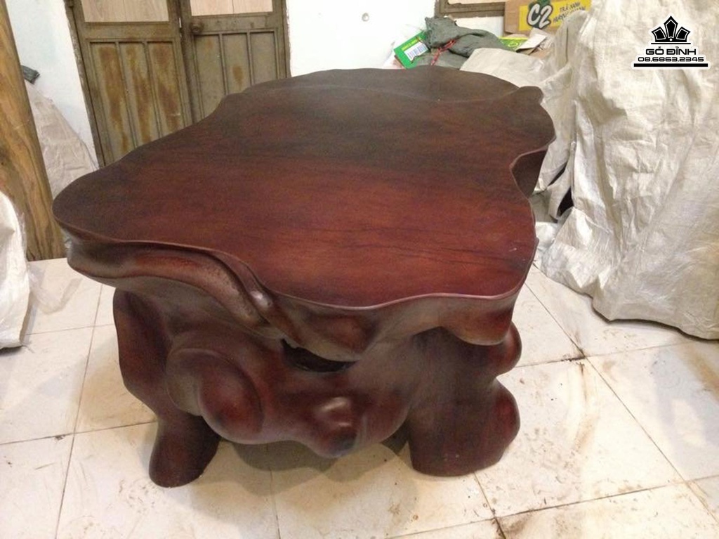 Bàn Trà Gỗ Lim Cao 61 Mặt 120-75 (cm)BL35 5