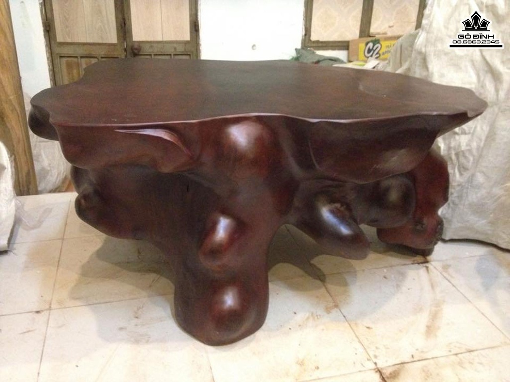 Bàn Trà Gỗ Lim Cao 61 Mặt 120-75 (cm)BL35 6