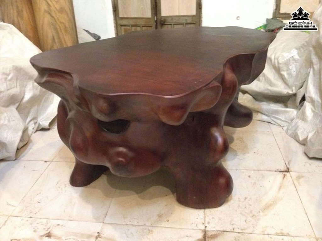 Bàn Trà Gỗ Lim Cao 61 Mặt 120-75 (cm)BL35 9