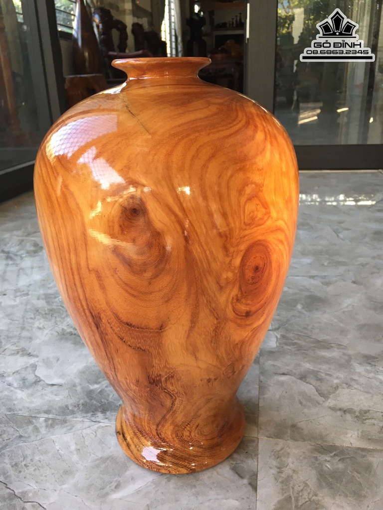 Bình Chum Gỗ Mít Cao 37 Đường Kính 23 (cm) 1