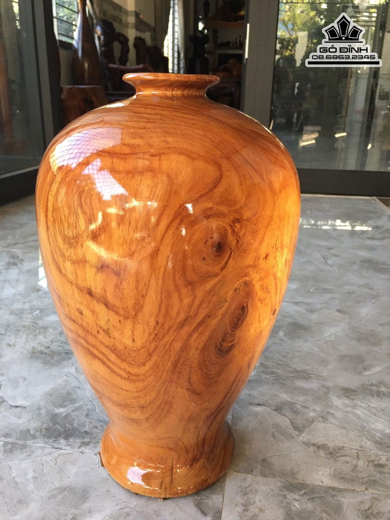 Bình Chum Gỗ Mít Cao 37 Đường Kính 23 (cm) 4