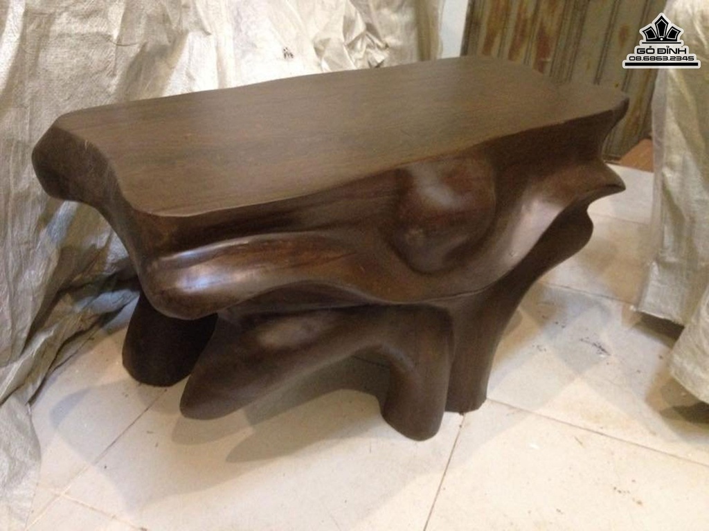 Đôn Gốc Cây Bàn Trà Gỗ Sao Xanh Cao 40 Ngang 82 Sâu 42 Mặt 79-33 (cm)DS903 0
