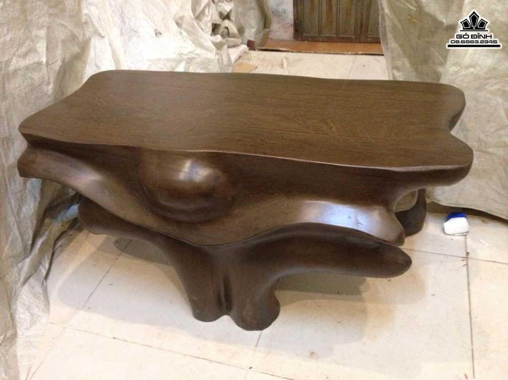 Đôn Gốc Cây Bàn Trà Gỗ Sao Xanh Cao 40 Ngang 82 Sâu 42 Mặt 79-33 (cm)DS903 6