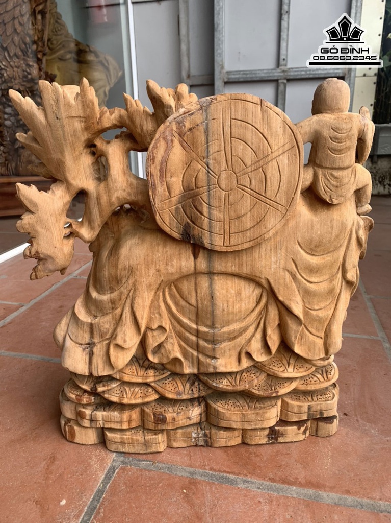 Tượng Phật Di Lặc Gỗ Ngọc Am Cao 46 Ngang 42 Sâu 21 (cm) 0