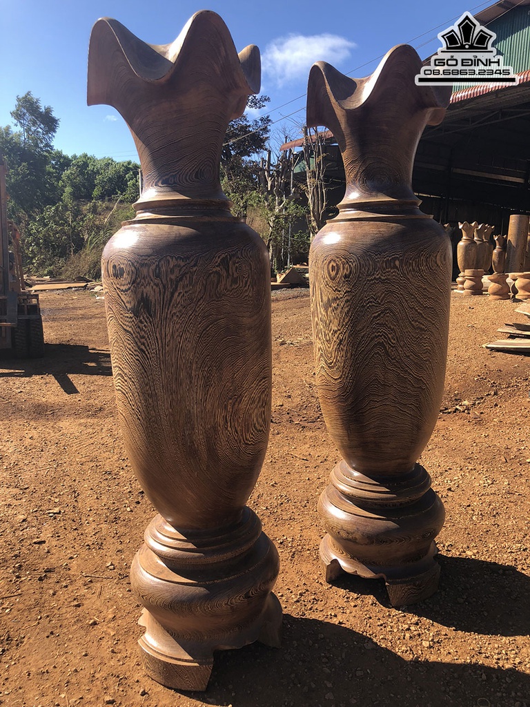 Lục Bình Gỗ Mun Đuôi Công Cao 198 Đường Kính 53 (cm) 0