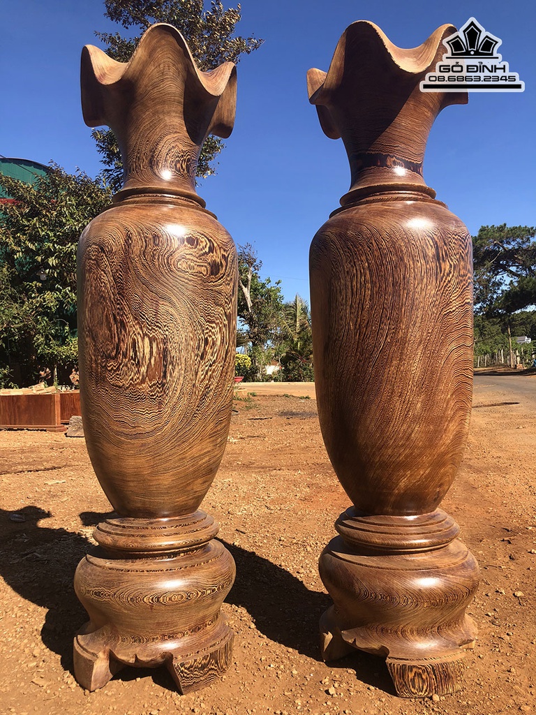 Lục Bình Gỗ Mun Đuôi Công Cao 198 Đường Kính 53 (cm) 1
