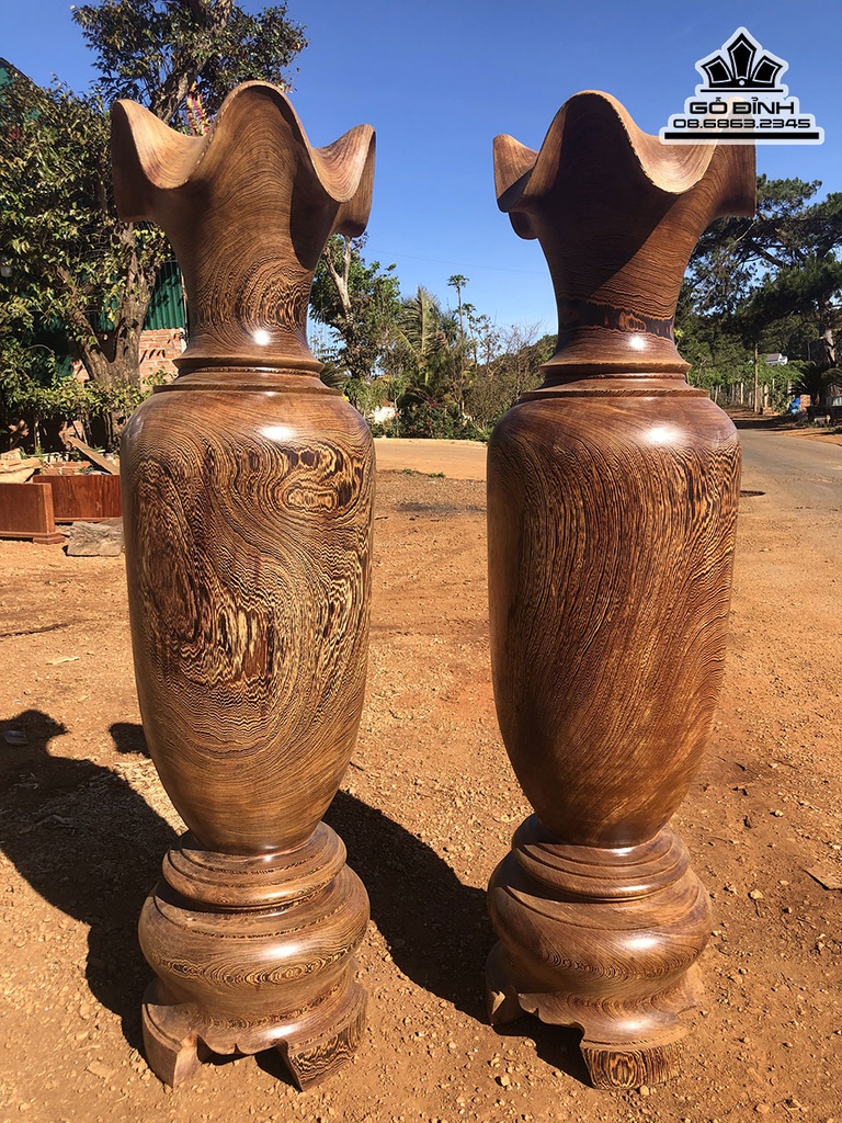 Lục Bình Gỗ Mun Đuôi Công Cao 198 Đường Kính 53 (cm) 3