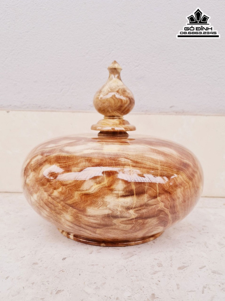 Bình Chum Phú Quý Gỗ Nu Nghiến Cao 21 Đường Kính 2.5 (cm) 0