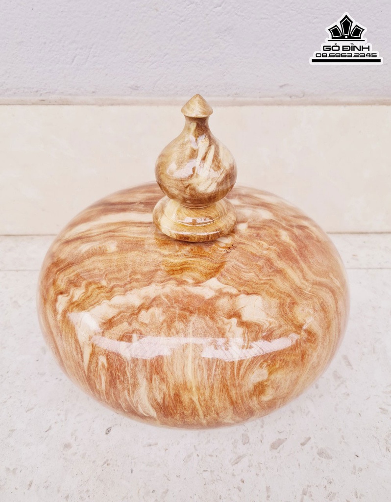 Bình Chum Phú Quý Gỗ Nu Nghiến Cao 21 Đường Kính 2.5 (cm) 1
