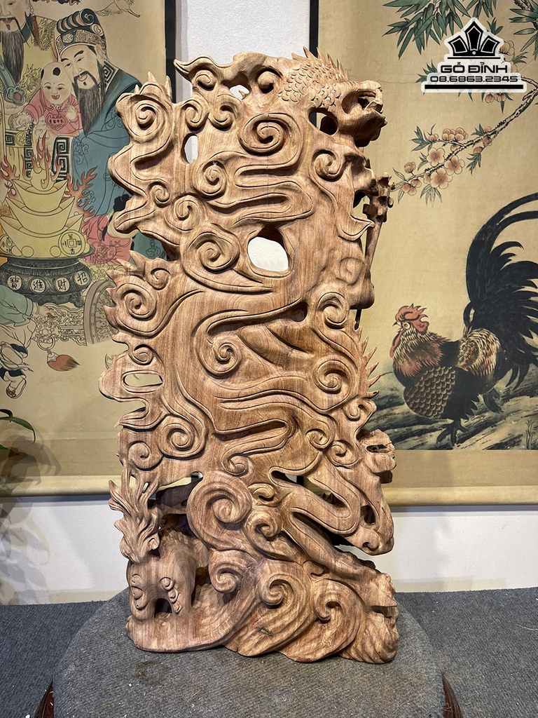 Tượng Đạt Ma Sư Tổ Gỗ Hương Cao 70 Ngang 34 Sâu 20 (cm) 7