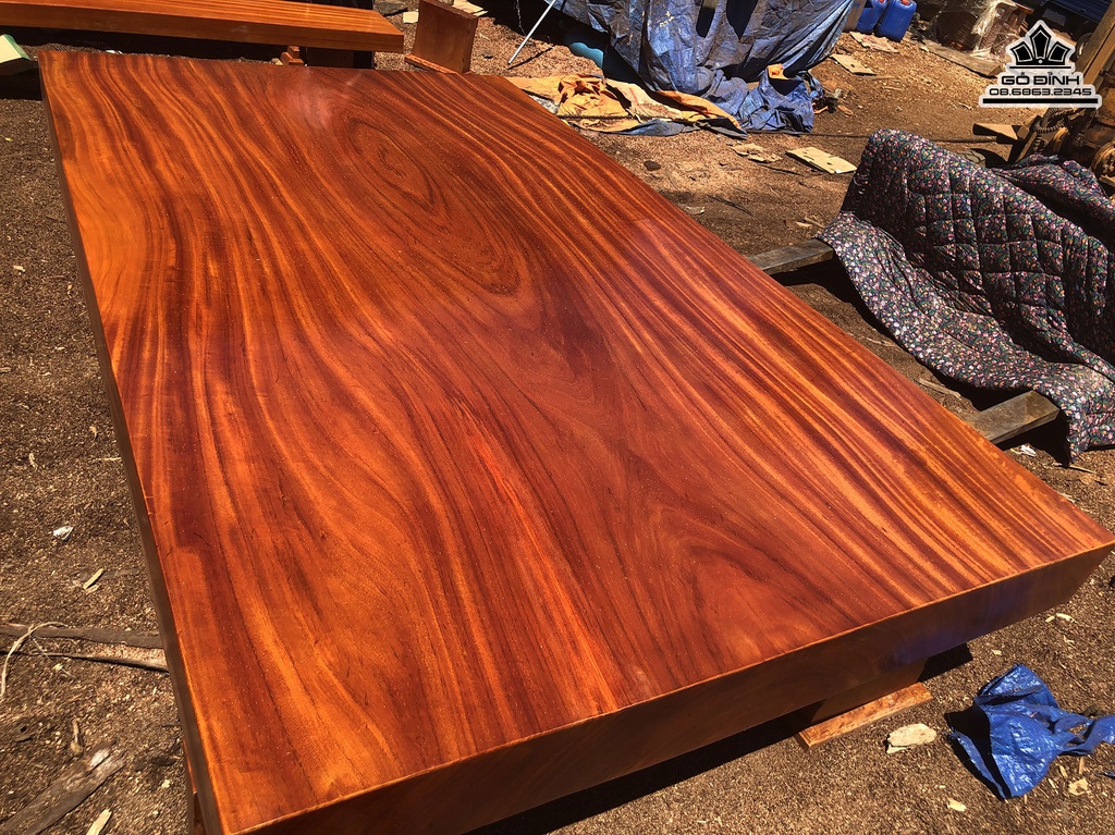 Sập Nguyên Khối Gỗ Cẩm Hồng Dài 310 Rộng 180 Dày 20 (cm) 0