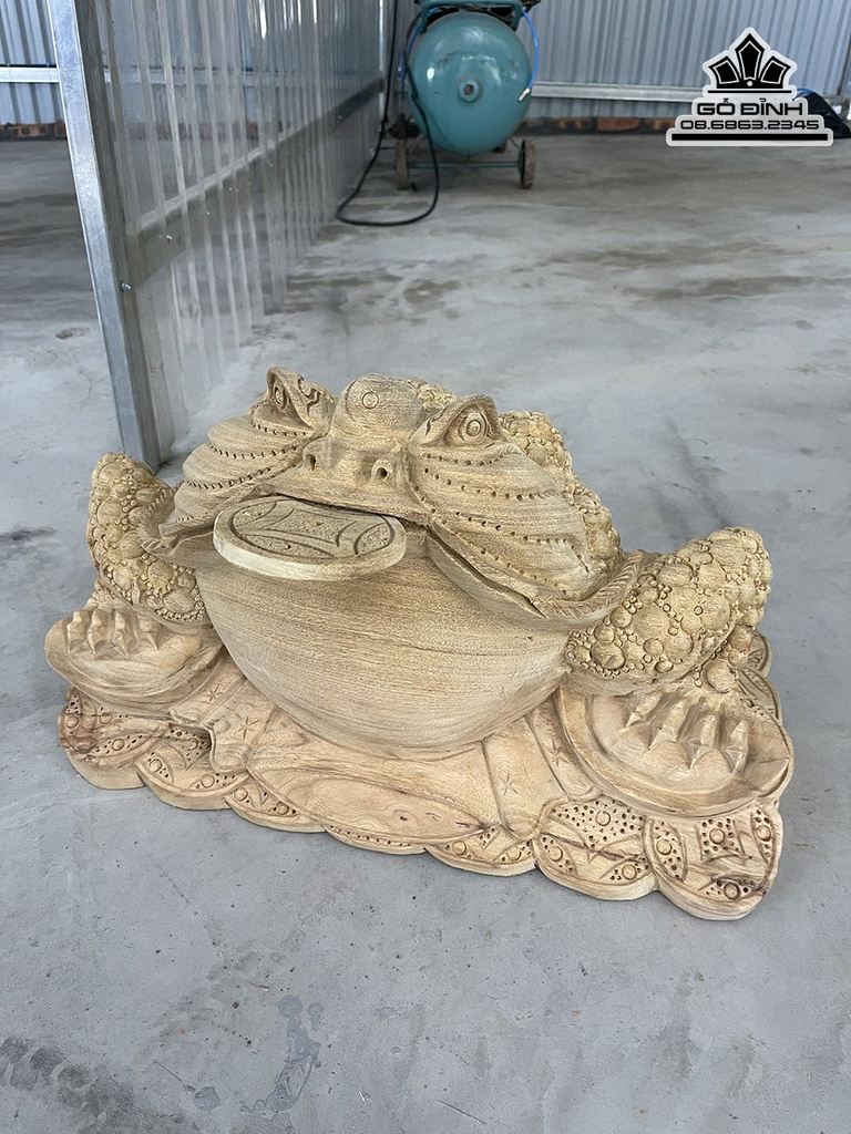 Tượng Cóc Gỗ Xá Xị Cao 35 Ngang 55 Sâu 35 (cm) 0