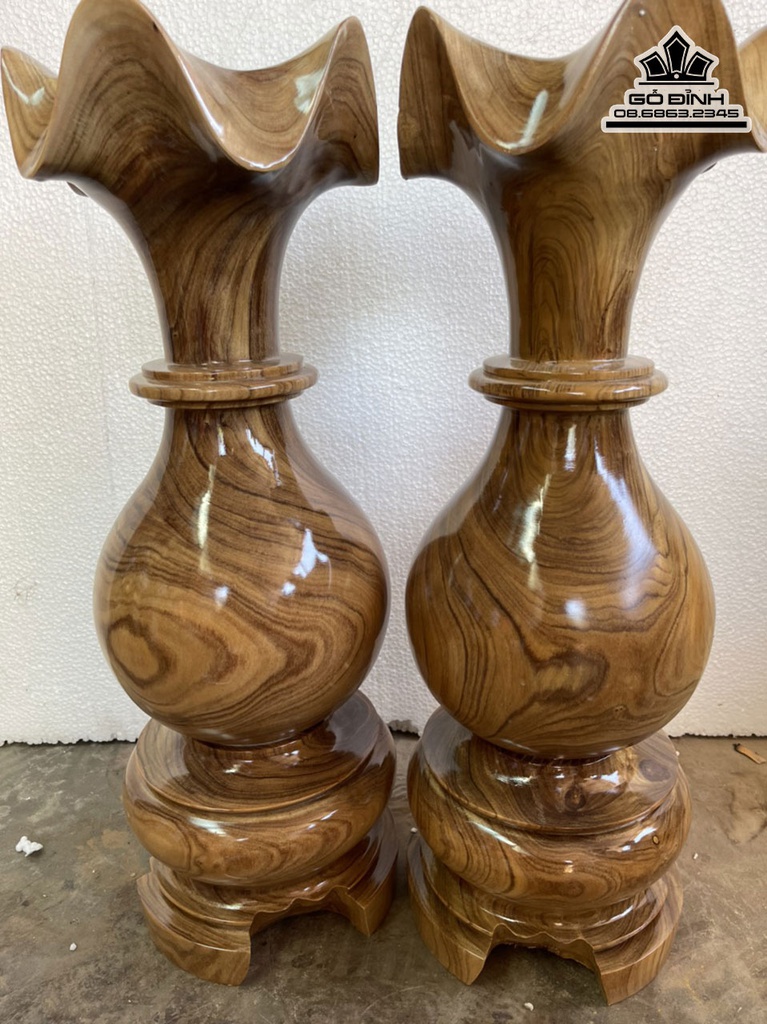 Cặp Tỳ Bà Gỗ Cẩm Bông Cao 58 Đường Kính 21(cm) 0