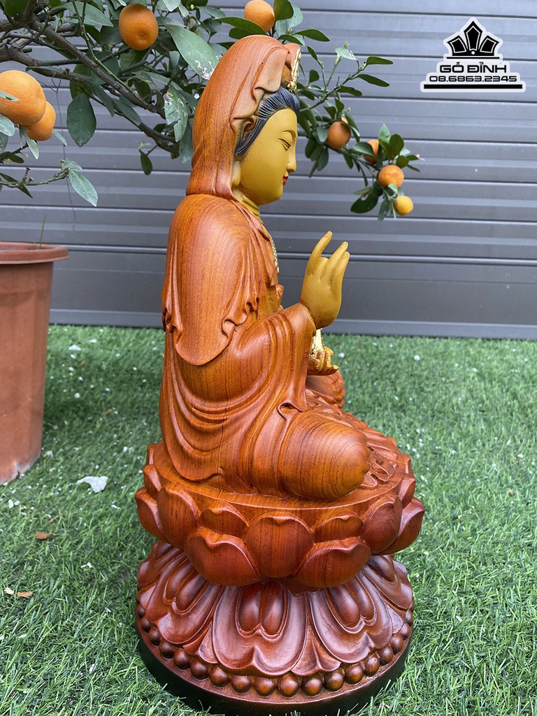 Tượng Phật Quan Âm Gỗ Hương Cao 40  Đường Kính 20 (cm) 0