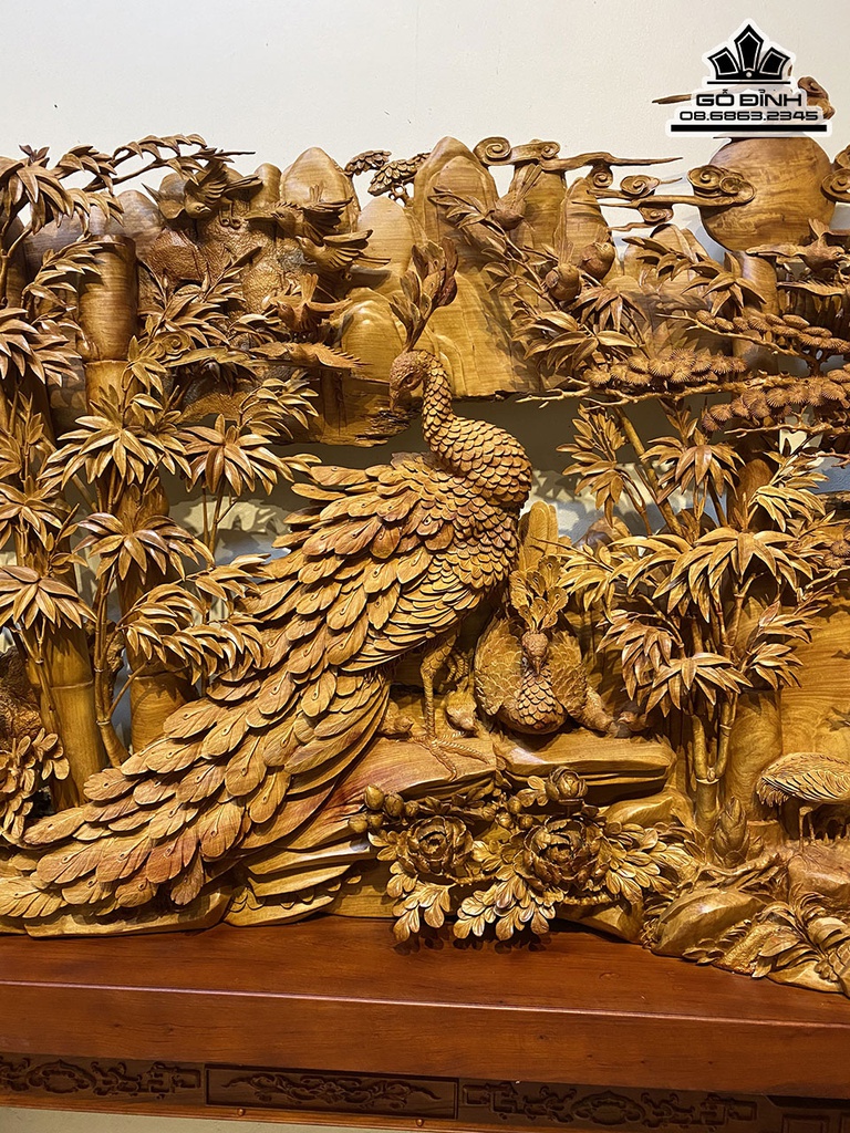 Tương Bốn Mùa Gỗ Hương Việt Cao 205 Ngang 310 Sâu 22 (cm) 1