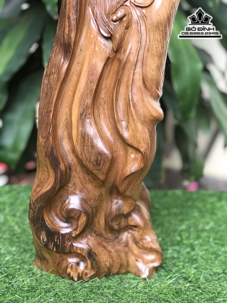 Tương Ông Thọ Gỗ Bách Xanh Cao 58 Ngang 17 Sâu 13 (cm) 3