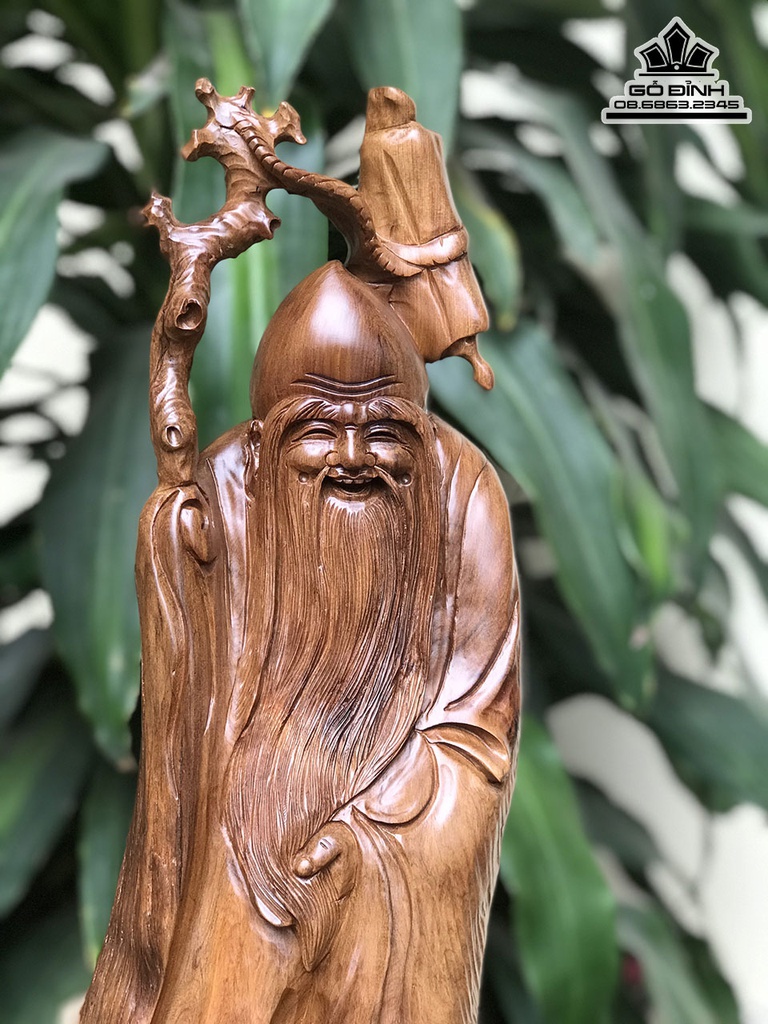 Tương Ông Thọ Gỗ Bách Xanh Cao 58 Ngang 17 Sâu 13 (cm) 4