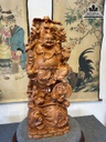 Tượng Phật Di Lặc Vác Cành Đào Gỗ Hương Đá Cao 79 Ngang 29 Sâu 19 (cm) 1