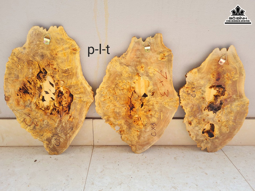 Tranh Phúc Lộc  Thọ Gỗ Nu Nghiến Cao 54-52-48 Ngang 36-35-31 Dày 2  (cm) 0
