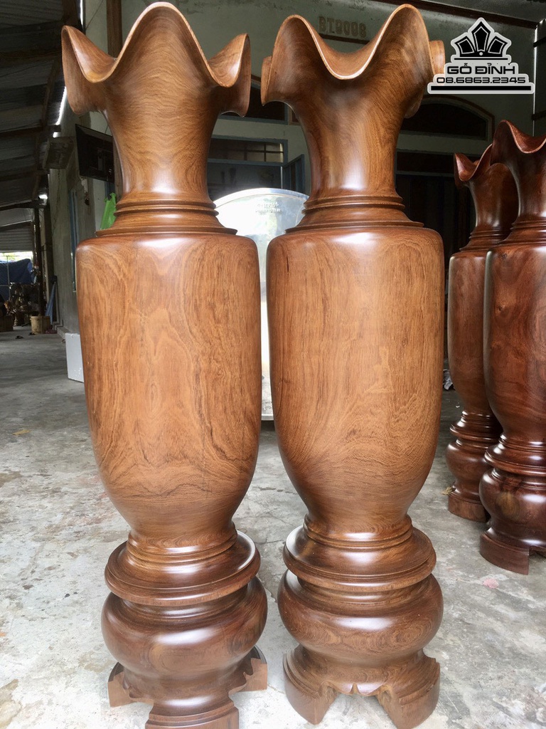 Cặp Lục Bình Gỗ Ké Cao 120 Đường Kính 32 (cm) 1