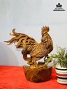 Tượng Gà Trống Gỗ Hương Cao 38 Ngang 32 Sâu 13 (cm) 1