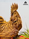 Tượng Gà Trống Gỗ Hương Cao 38 Ngang 32 Sâu 13 (cm) 4