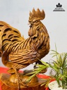 Tượng Gà Trống Gỗ Hương Cao 38 Ngang 32 Sâu 13 (cm) 7