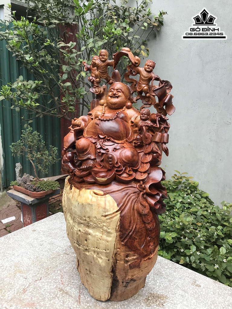 Tượng Đạt Ma Sư Tổ Gỗ Hương Cao 100 Ngang 50 Sâu 38 (cm) 1