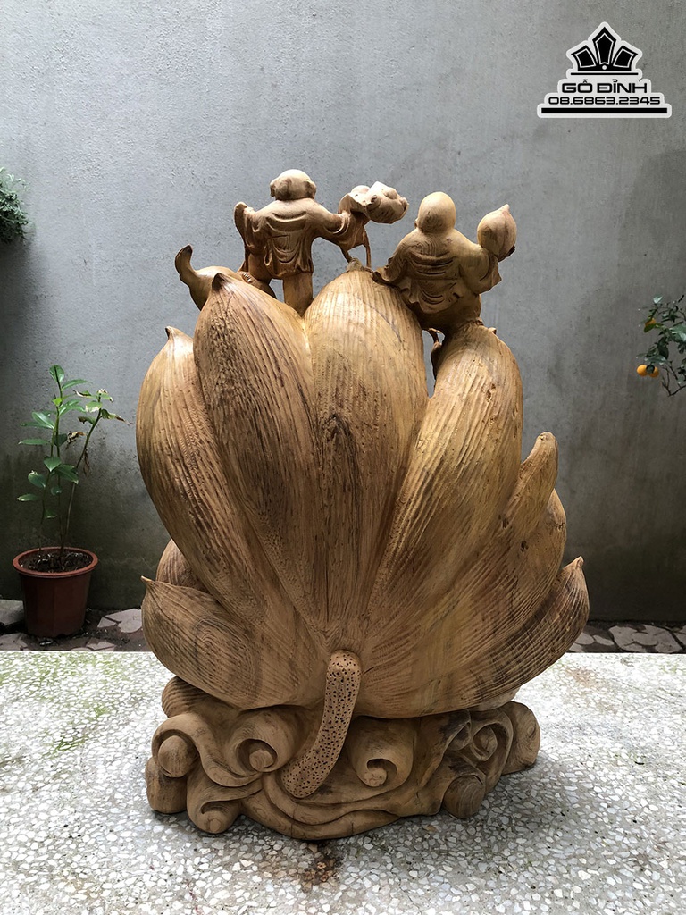 Tượng Trâu Gỗ Ngọc Am Cao 65 Ngang 43 Sâu 23 (cm) 3