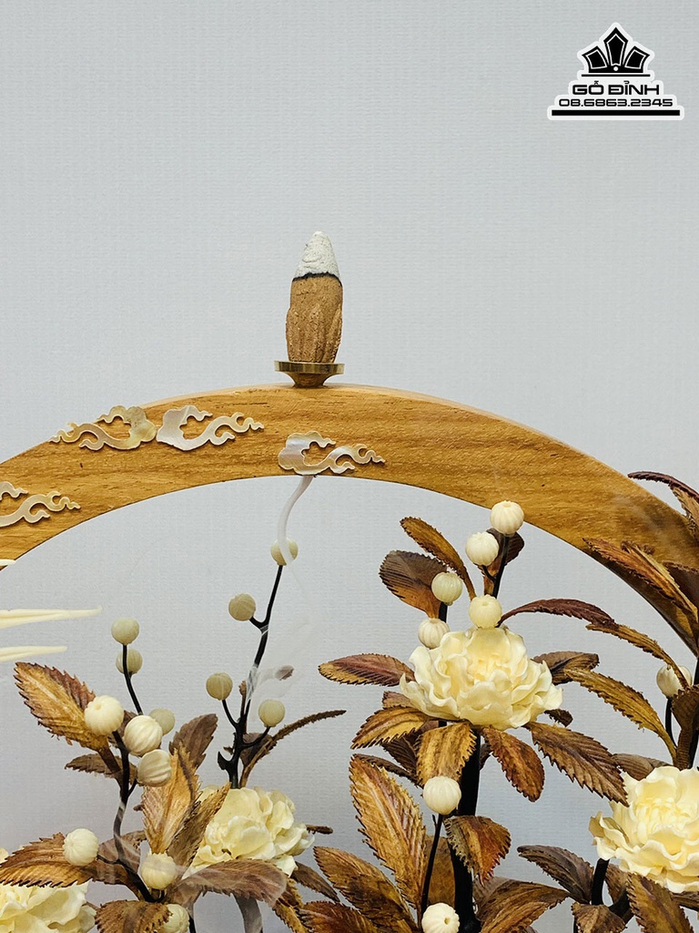 Bình Hoa Phù Dung Gỗ Sưa Cao 48 Ngang 30 Sâu 20 (cm) 3