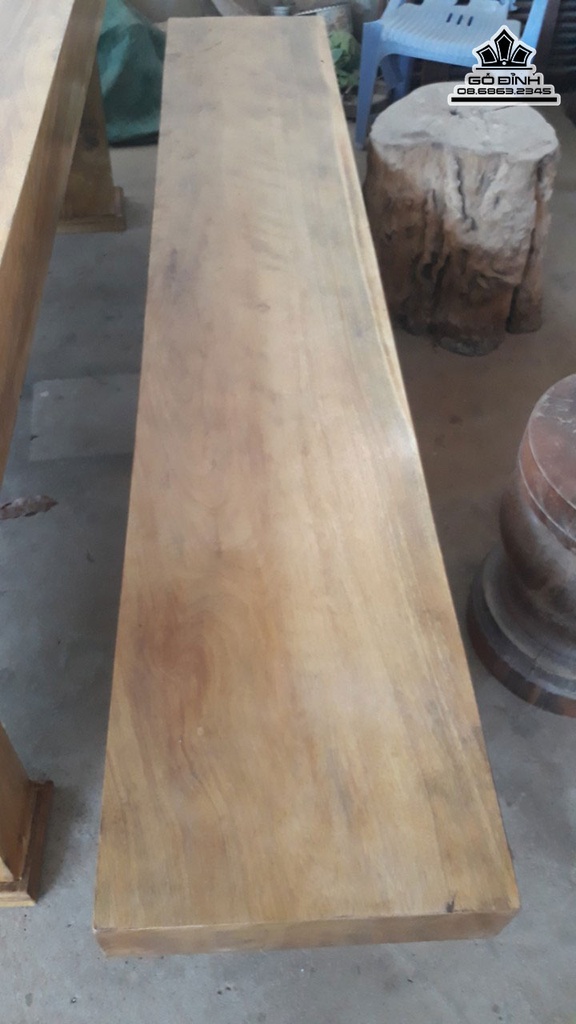 Bộ Bàn Ghế K3 Gỗ Phay Bàn Dài 200 Ngang 76 Dày 15 Ghế Dài 200 Ngang 37 Dày 11 (cm) 3