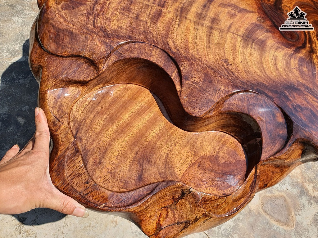 Bộ Bàn Gỗ Muồng Dài 135 Rộng 90 Dày 15 Ghế Gỗ Lim Cao 60 Mặt 50-45(cm)2