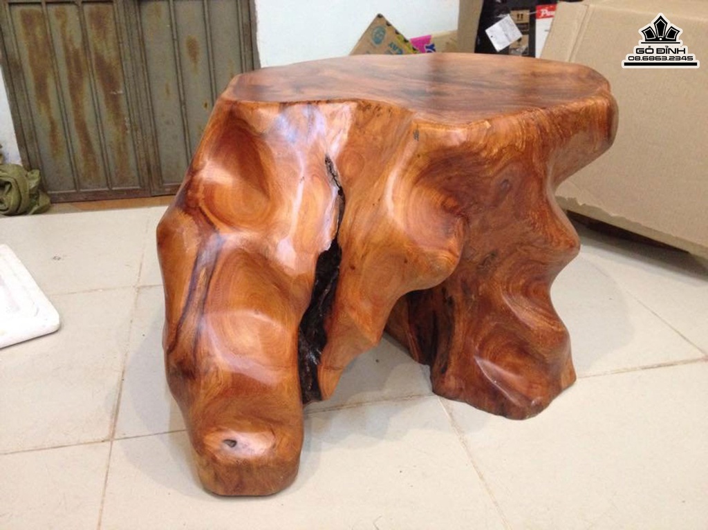 Đôn Gỗ Nguyên Khối Gỗ Gõ Đỏ Cà Te Cao 37 Ngang 72 Sâu 52 Mặt 50-48(cm)DC1218 0