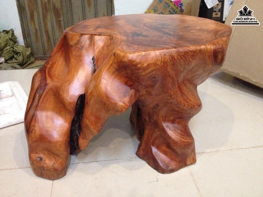 Đôn Gỗ Nguyên Khối Gỗ Gõ Đỏ Cà Te Cao 37 Ngang 72 Sâu 52 Mặt 50-48(cm)DC1218 1