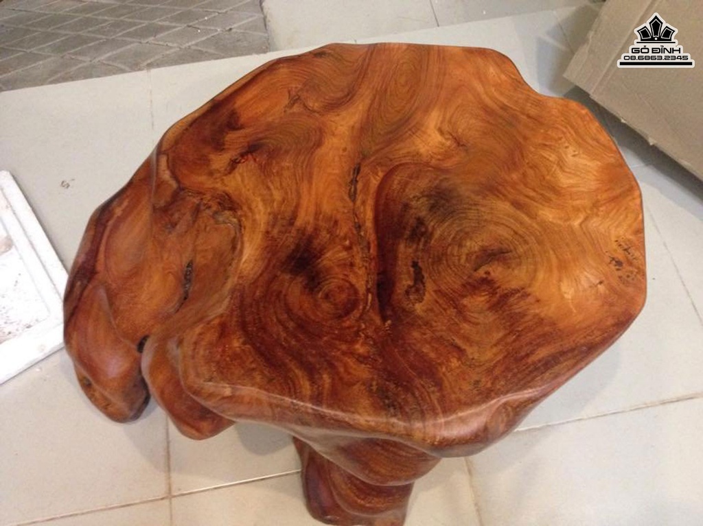 Đôn Gỗ Nguyên Khối Gỗ Gõ Đỏ Cà Te Cao 37 Ngang 72 Sâu 52 Mặt 50-48(cm)DC1218 5