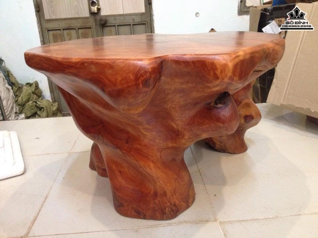 Đôn Gỗ Nguyên Khối Gỗ Gõ Đỏ Cà Te Cao 37 Ngang 72 Sâu 52 Mặt 50-48(cm)DC12186