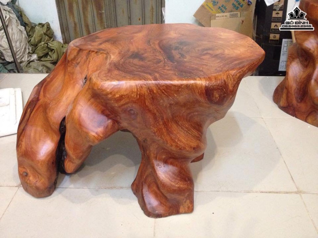 Đôn Gỗ Nguyên Khối Gỗ Gõ Đỏ Cà Te Cao 37 Ngang 72 Sâu 52 Mặt 50-48(cm)DC12187