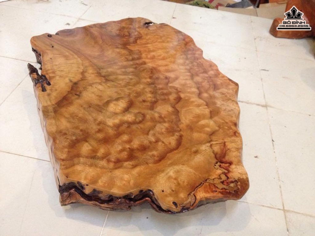 Mặt Bàn Trà Nguyên Khối Gỗ Nu Xá Xị Ngang  80 Rộng 55 Dày 9 (cm)BX21 1